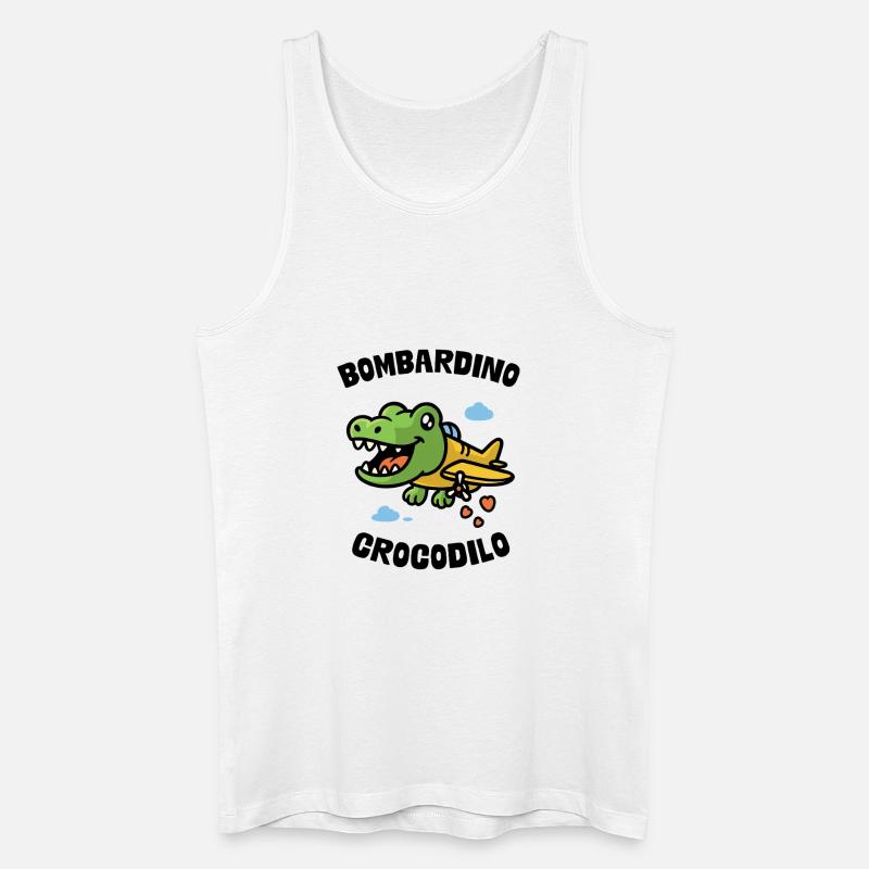 Bombardino Crocodilo - Männer Bio Tank Top - Weiß