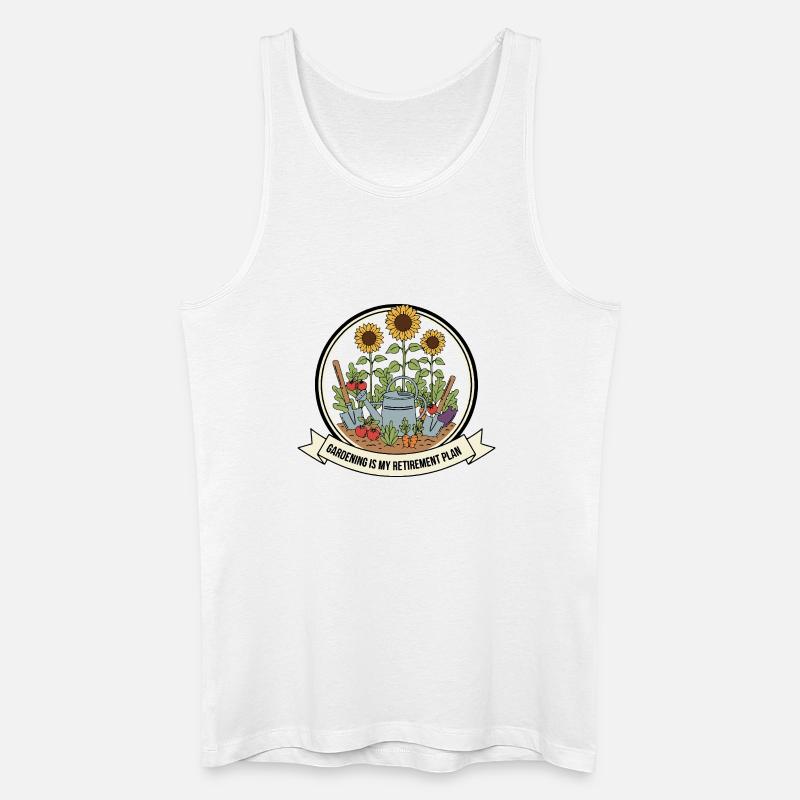 Gardening My Retirement Plan - Männer Bio Tank Top - Weiß