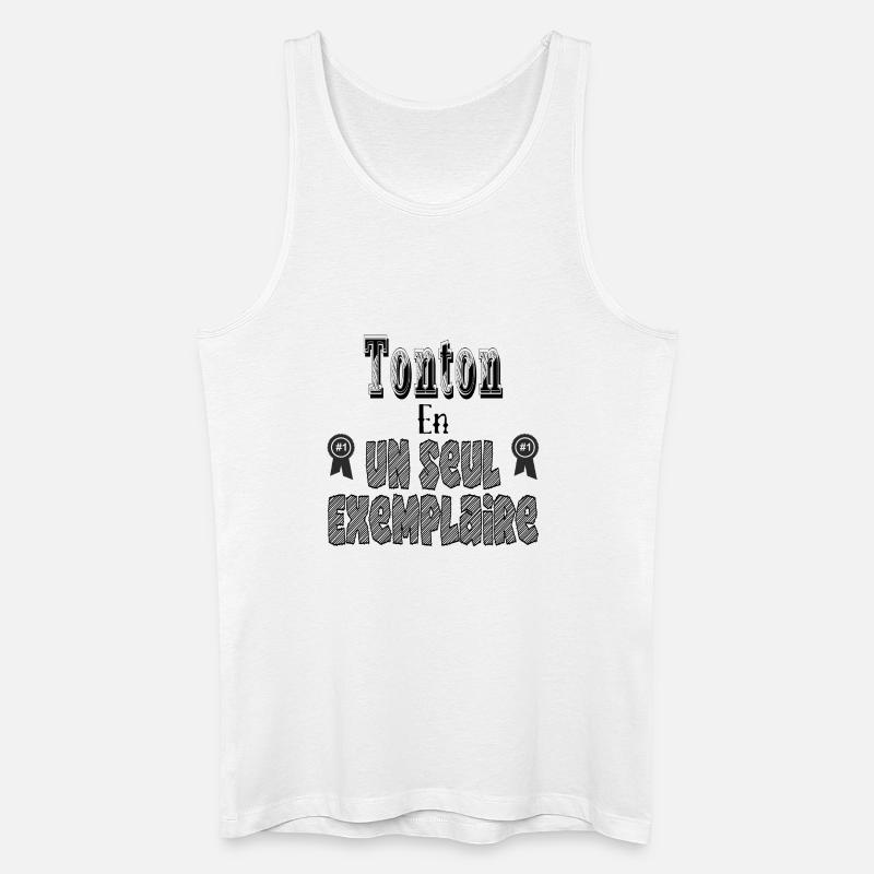 Tonton in einem Exemplar - Männer Bio Tank Top - Weiß