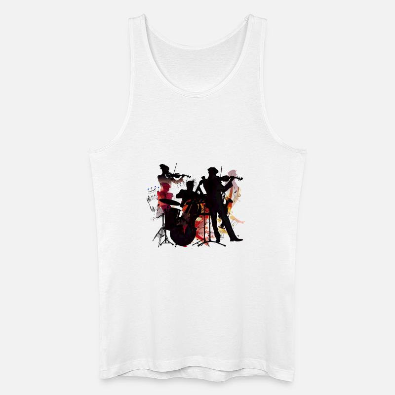 Bandensilhouette Farbexplosion - Männer Bio Tank Top - Weiß