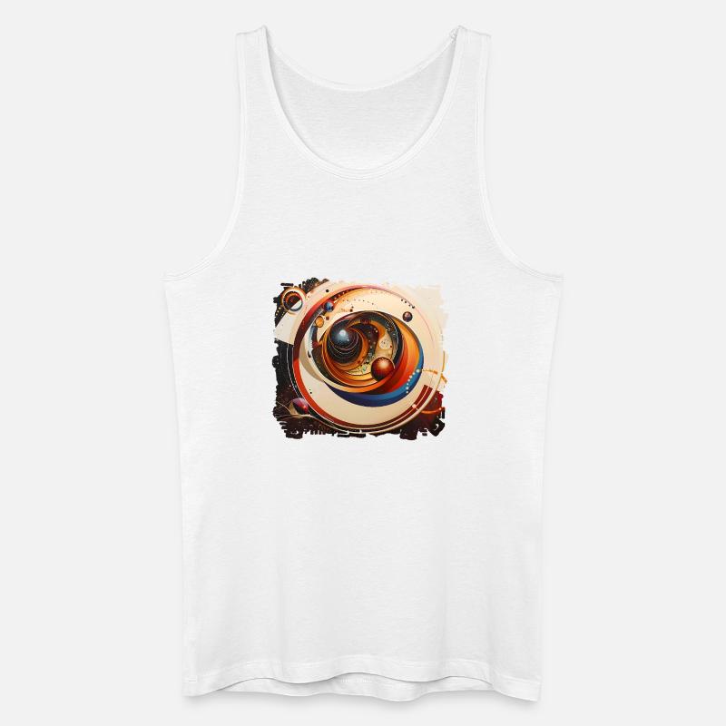 Vortex Raumring Kosmos - Männer Bio Tank Top - Weiß