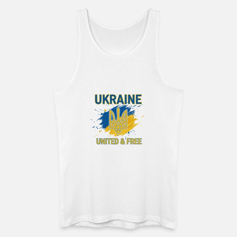 Ukraine Einheit und Freiheit - Männer Bio Tank Top - Weiß
