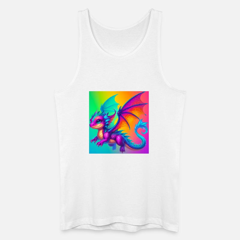 Drache - Männer Bio Tank Top - Weiß
