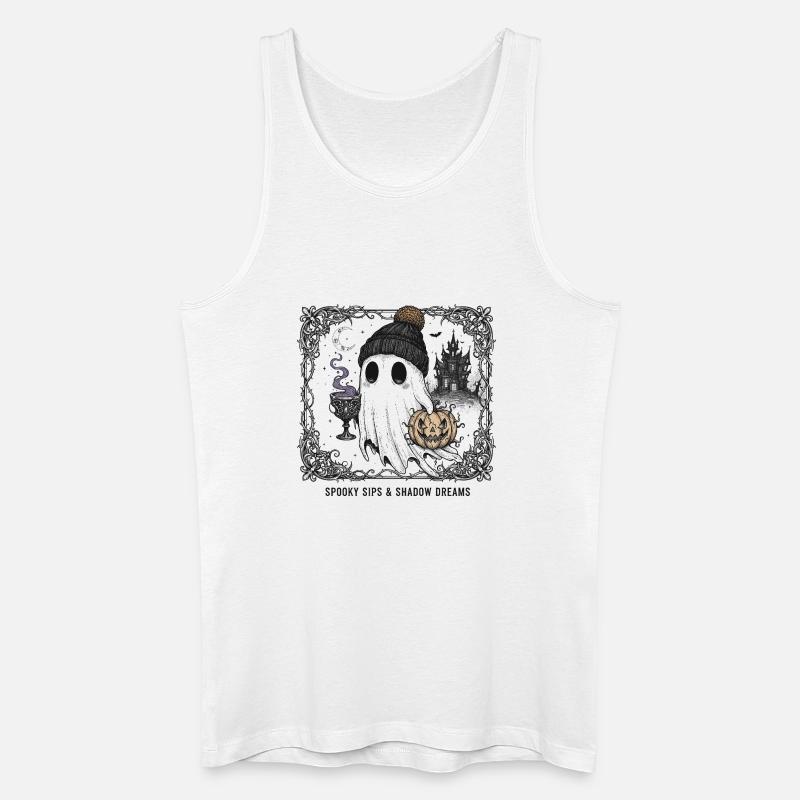 Spooky Ghost Vibes - Männer Bio Tank Top - Weiß