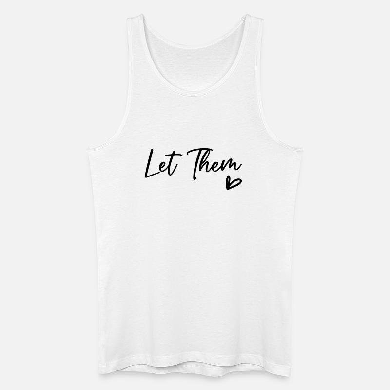 Lass sie Gott Kinder T-Shirt - Männer Bio Tank Top - Weiß