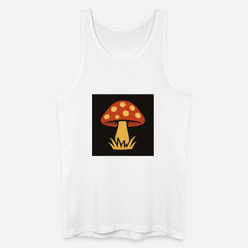 Red Hat Pilz im Retro-Stil - Männer Bio Tank Top - Weiß