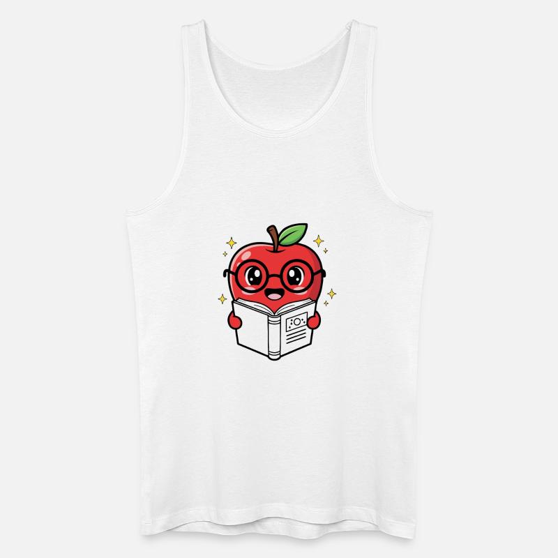 Fruit Cartoon Learning and Reading - Männer Bio Tank Top - Weiß