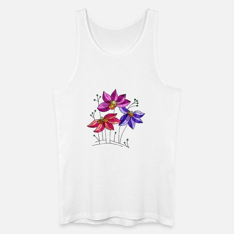 Blumen - Männer Bio Tank Top - Weiß