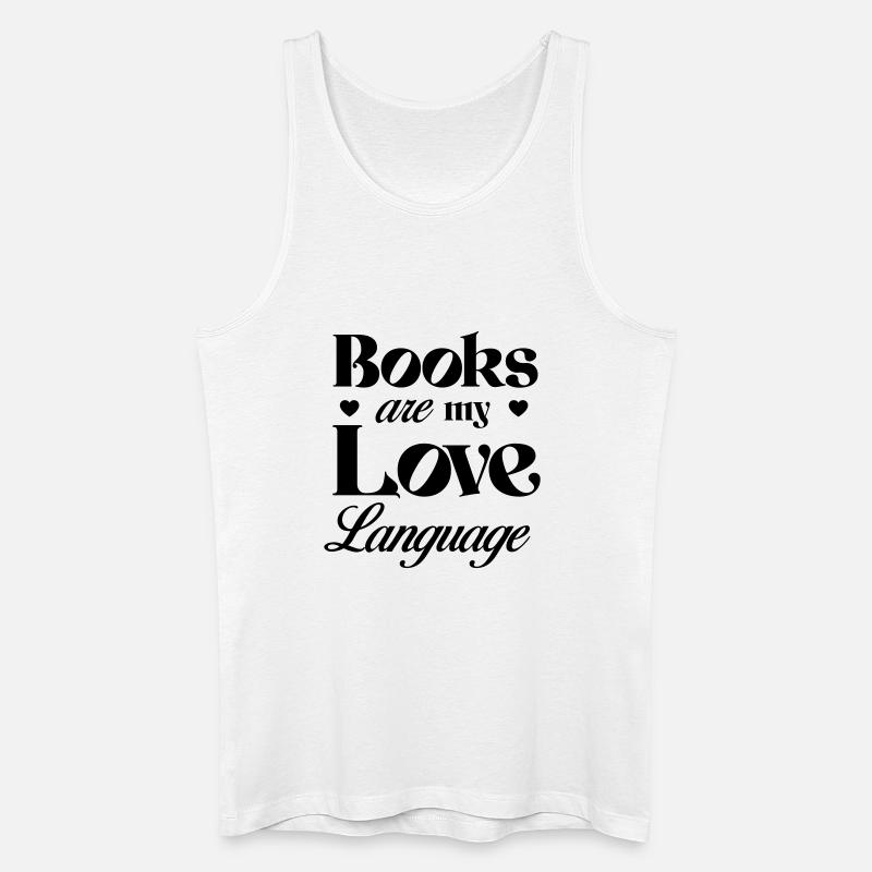 Bücher sind meine Liebessprache - Männer Bio Tank Top - Weiß
