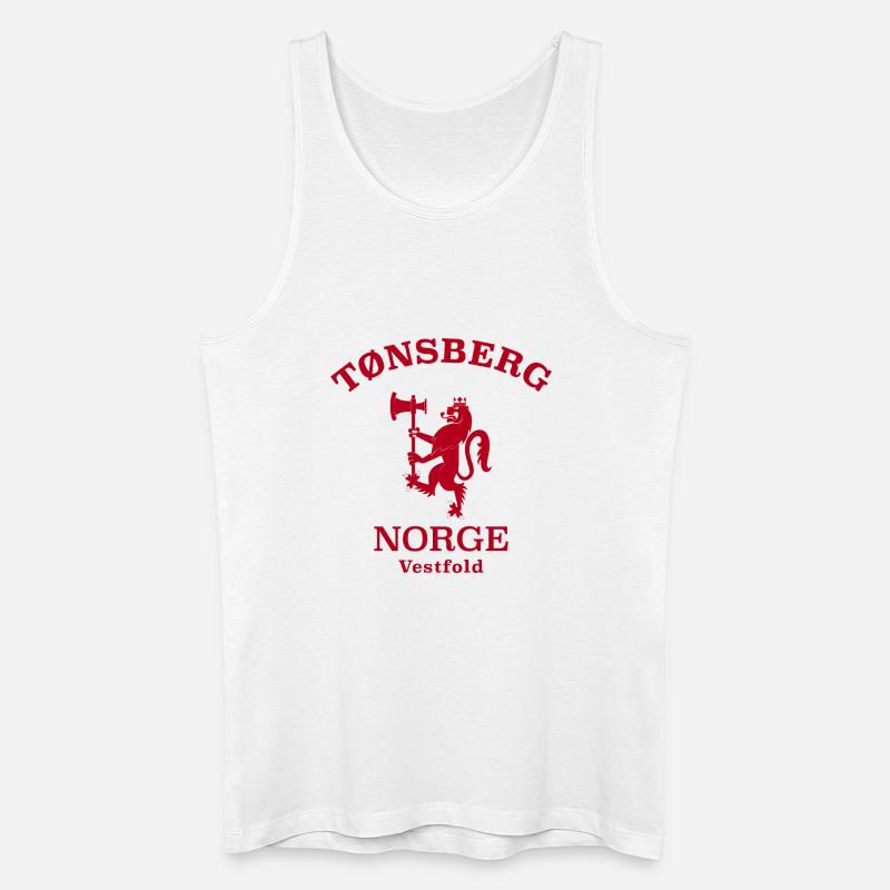 Tonsberg Norge Norwegen - Männer Bio Tank Top - Weiß