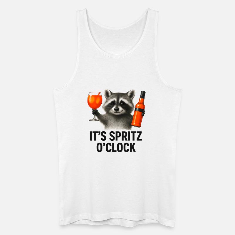It's Spritz O'Clock Waschbär Party Geschenkidee - Männer Bio Tank Top - Weiß
