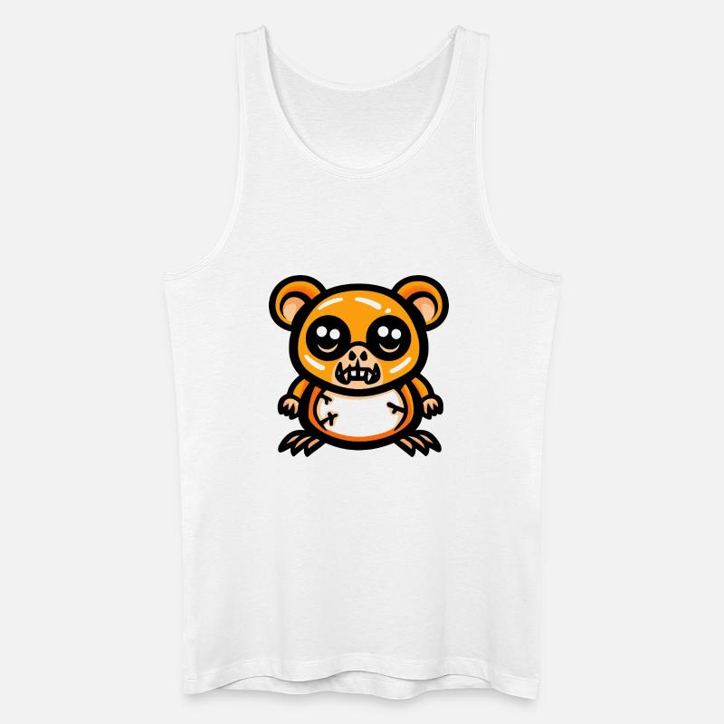 Hamster Halloween Comic Lustig - Männer Bio Tank Top - Weiß