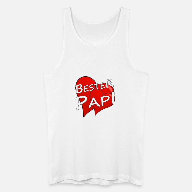 BESTER PAPI - Männer Bio Tank Top - Weiß