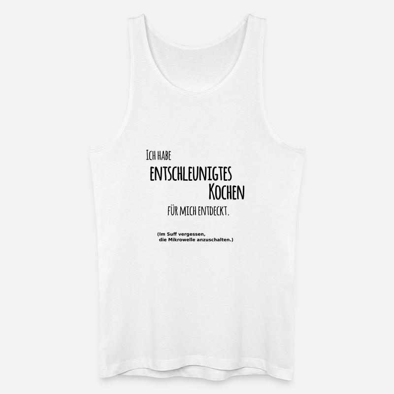 Entschleunigtes Kochen - Männer Bio Tank Top - Weiß