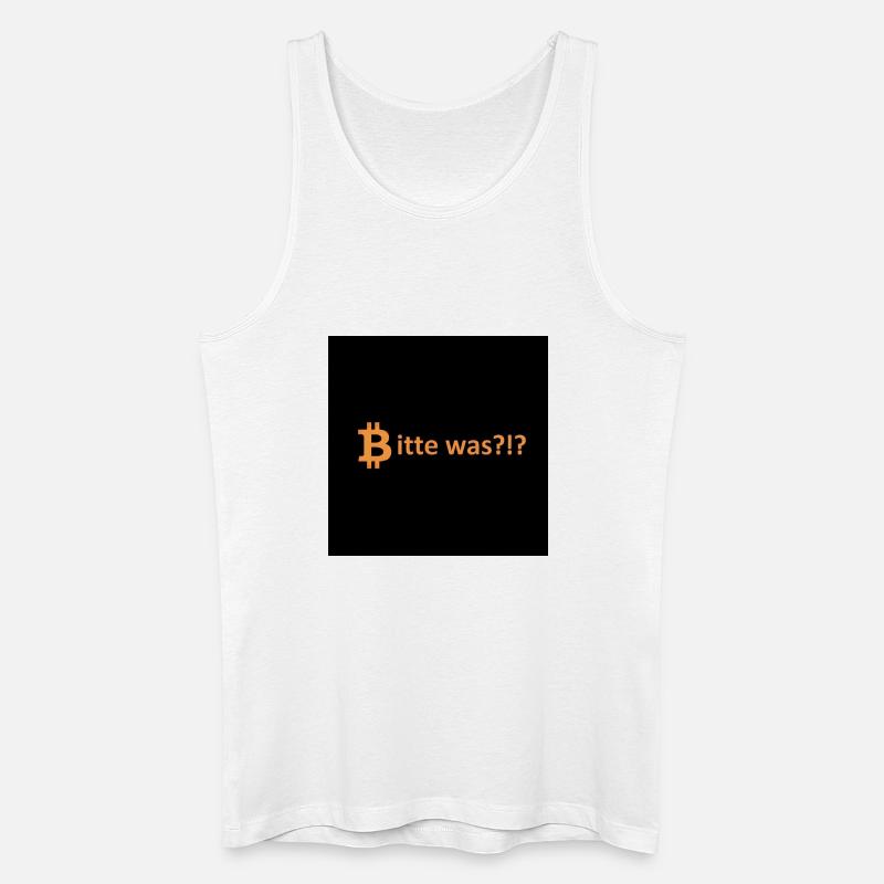 Bitcoin Bitte Was Spruch - Männer Bio Tank Top - Weiß