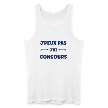 Jpeux pas jai concours design bleu - Débardeur bio Homme - blanc - Devant