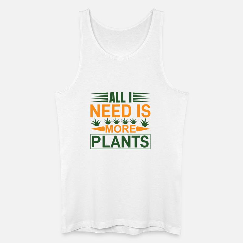 Need more plants - Männer Bio Tank Top - Weiß