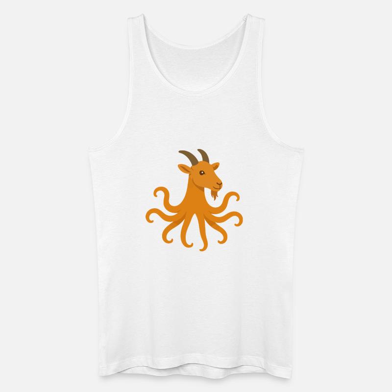 Der Oktopus oder Ziegen-Oktopus - Männer Bio Tank Top - Weiß