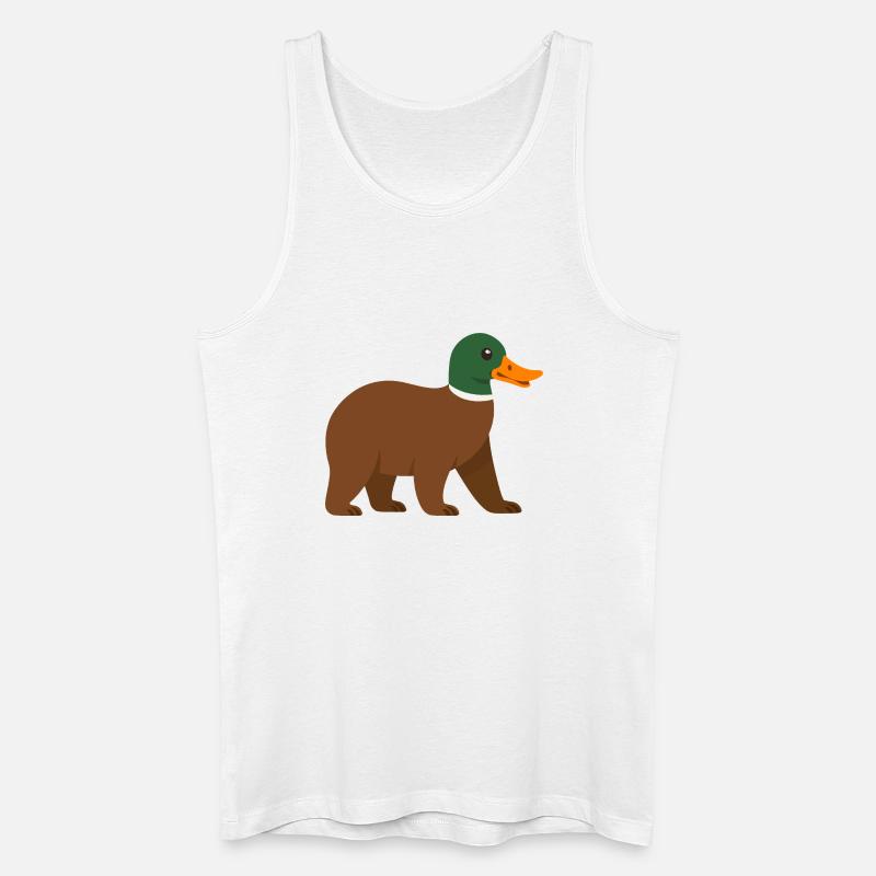 Die Bärente - sie hat einen Schnabel! - Männer Bio Tank Top - Weiß