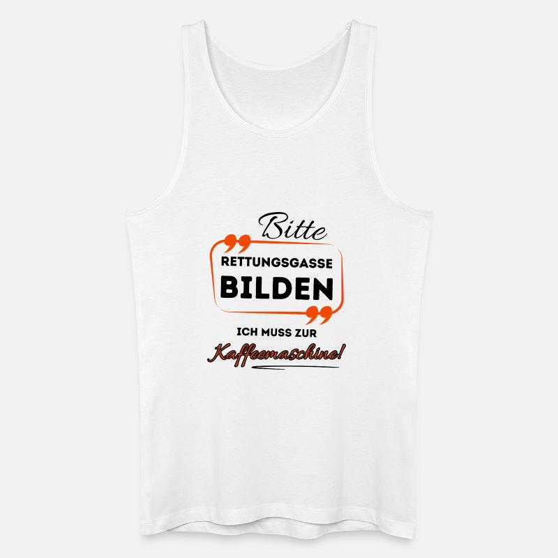 Bitte Rettungsgasse bilden ...- Für Kaffeetrinker - Männer Bio Tank Top - Weiß