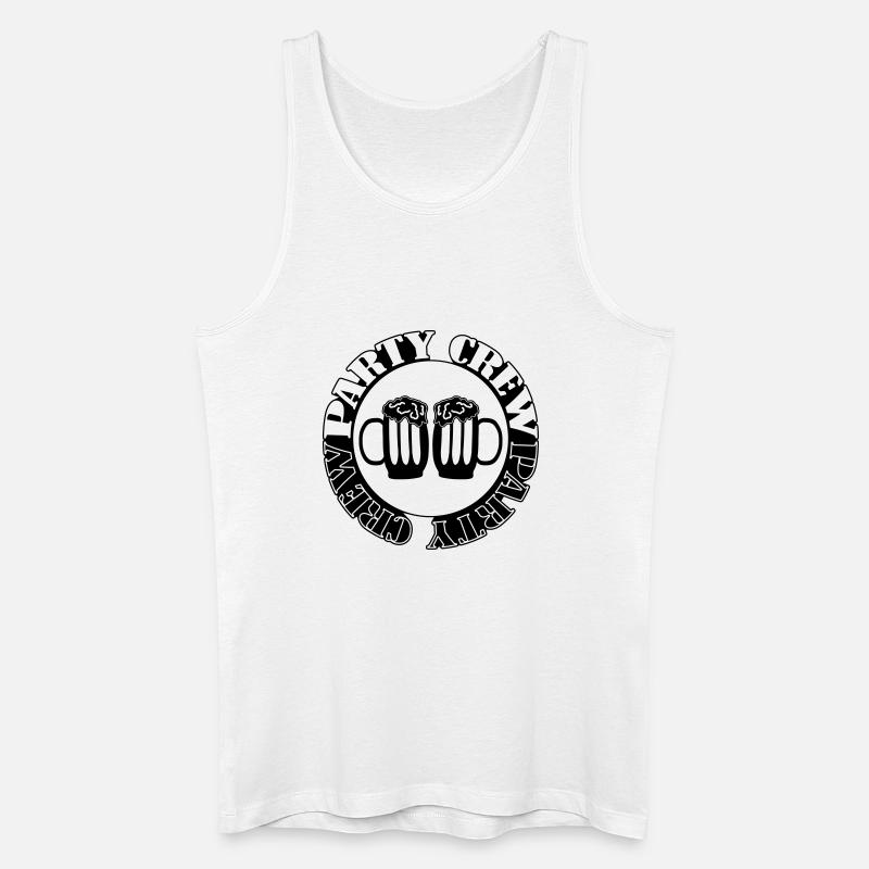 Party Crew Bier - Männer Bio Tank Top - Weiß