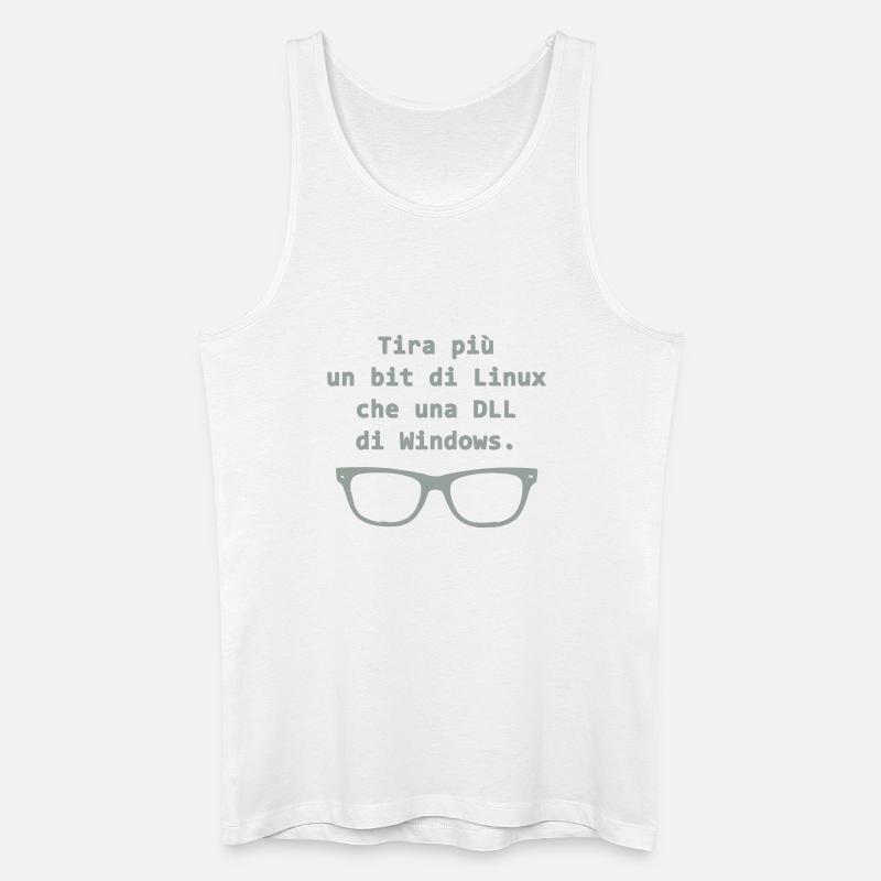 Linux (Englisch) - Männer Bio Tank Top - Weiß