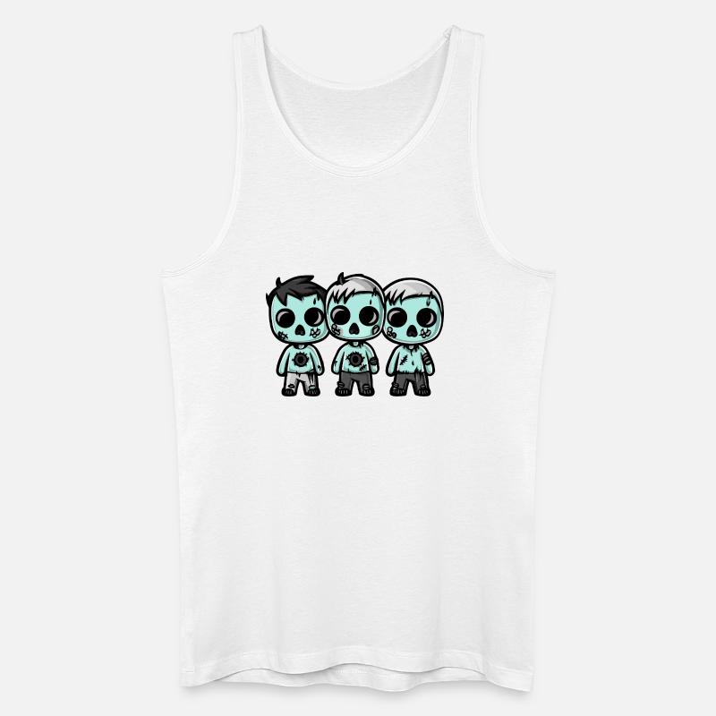 Zombies Halloween Niedlich Comic - Männer Bio Tank Top - Weiß