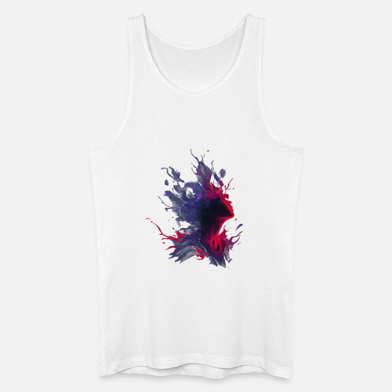Passion_and_Shadow_Splash - Männer Bio Tank Top - Weiß