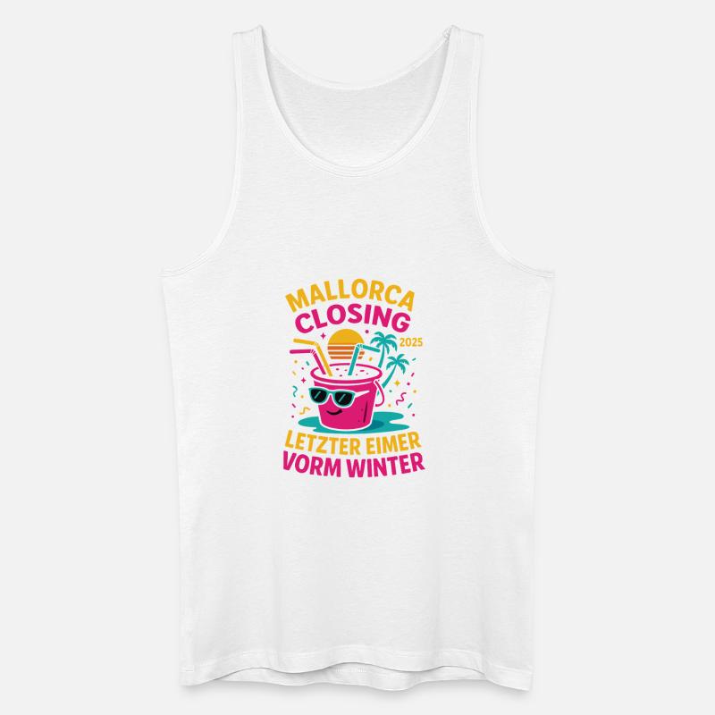 Mallorca Closing 2025 Letzter Eimer - Männer Bio Tank Top - Weiß