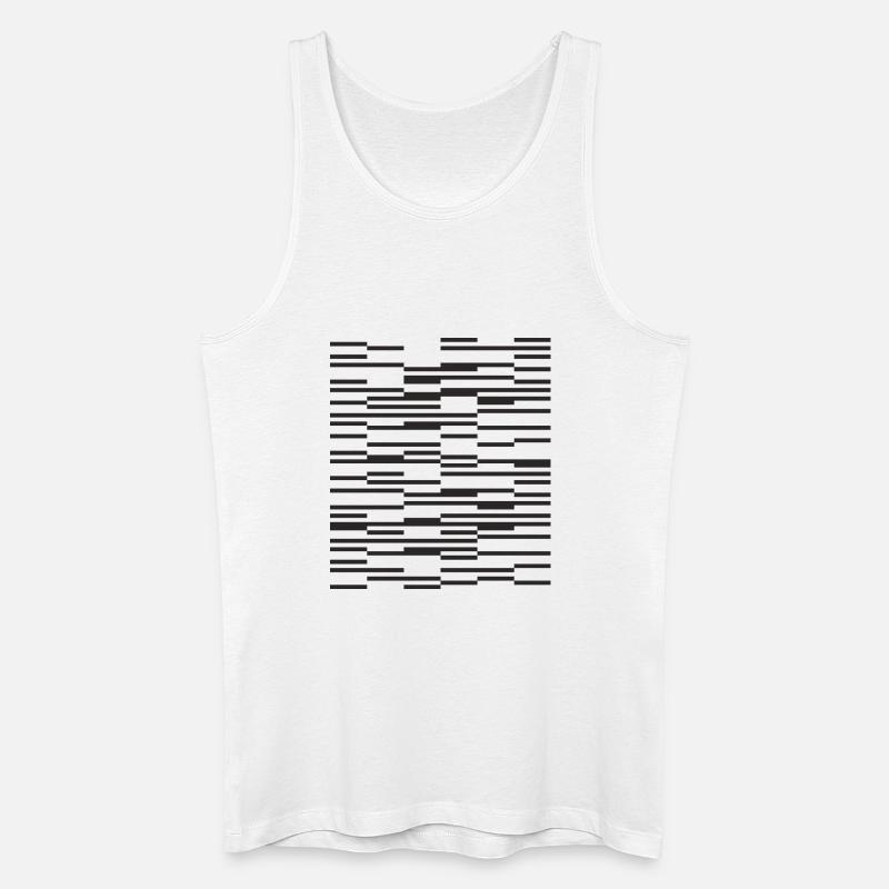 Liniendesign Minimalistischer Barcode - Männer Bio Tank Top - Weiß
