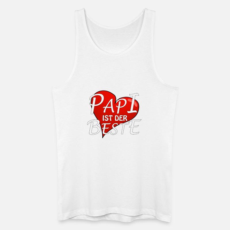 PAPI IST DER BESTE - Männer Bio Tank Top - Weiß