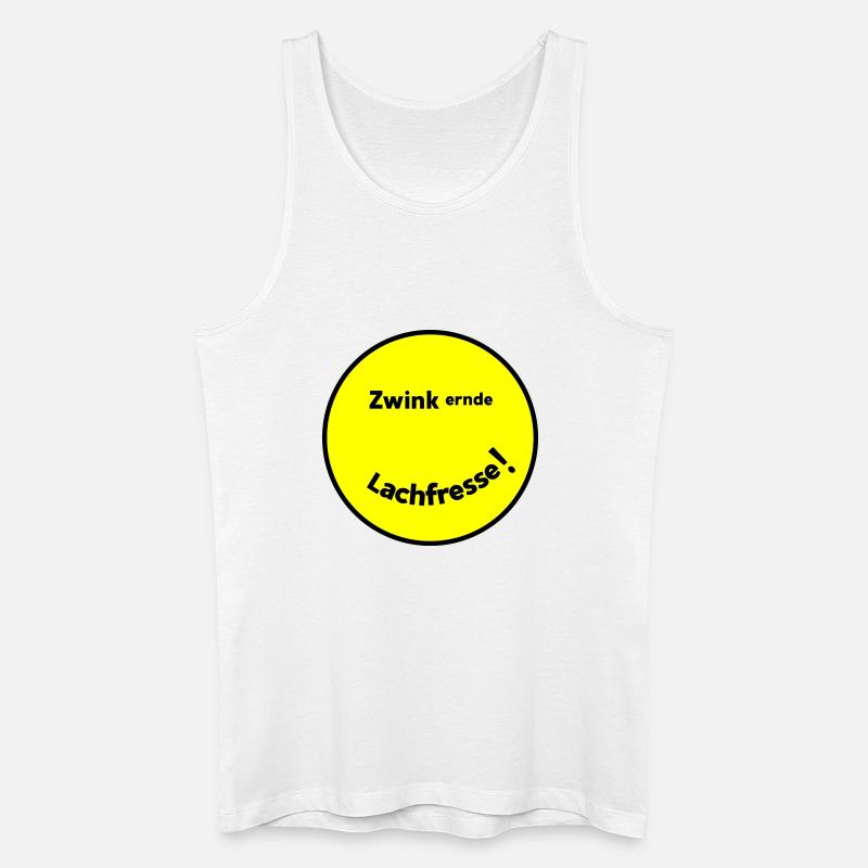 Zwinkernde Lachfresse - Männer Bio Tank Top - Weiß