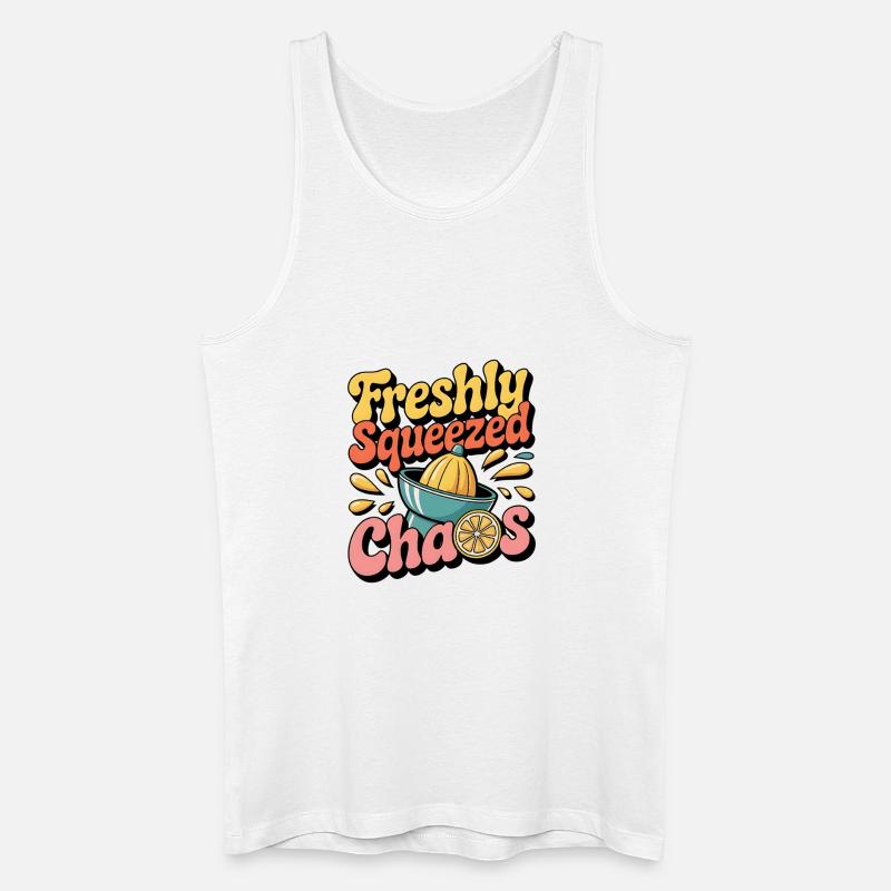 Y2K Pop Humor – Zitrone - Männer Bio Tank Top - Weiß