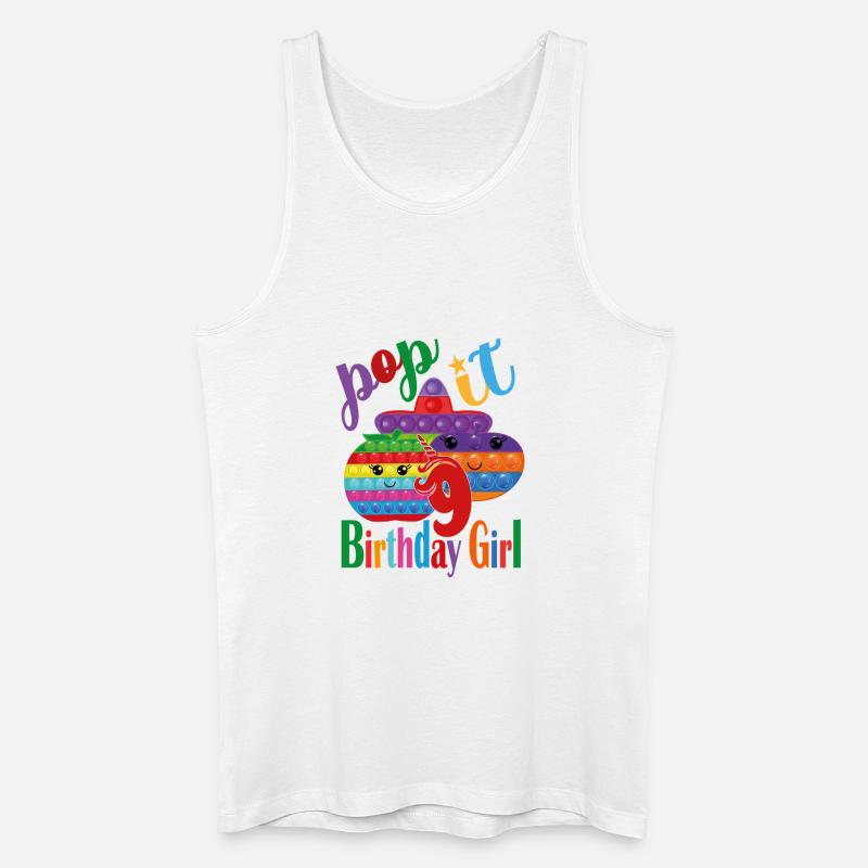 pop-it Geburtstagskind 9 - Männer Bio Tank Top - Weiß