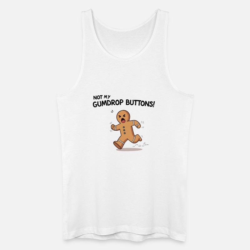 Running Gingerbread Funny Christmas Design - Männer Bio Tank Top - Weiß