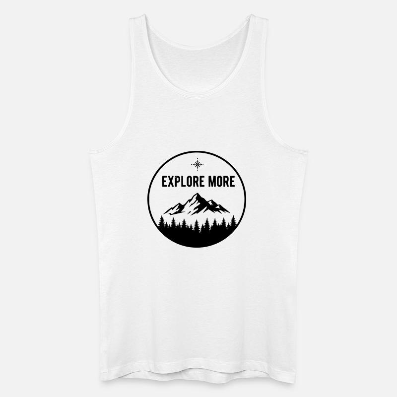 Explorer - Männer Bio Tank Top - Weiß