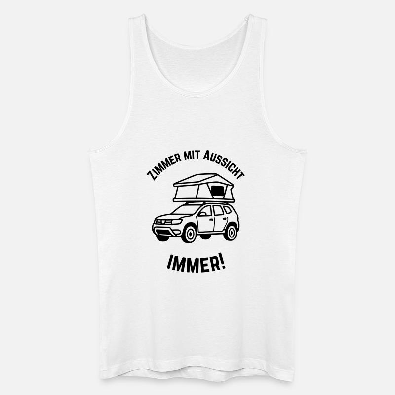 Dachzelt mit Aussicht - Männer Bio Tank Top - Weiß