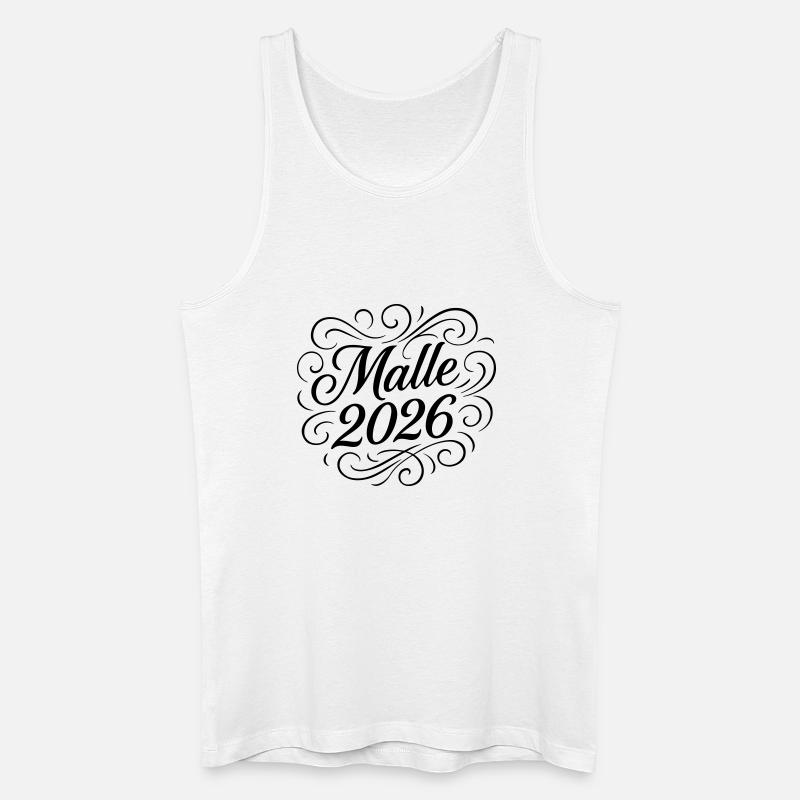 Malle 2026 Mallorca - Männer Bio Tank Top - Weiß