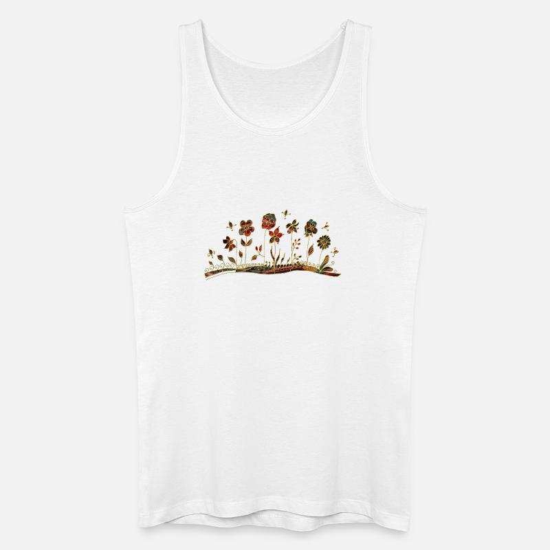 Blumen - Männer Bio Tank Top - Weiß
