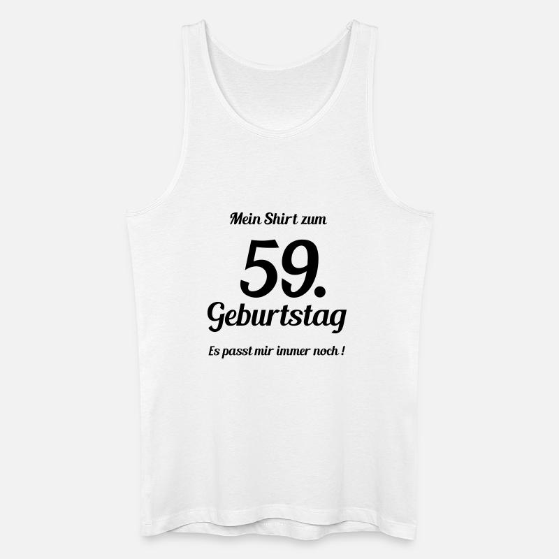 Passt seit 59 - Männer Bio Tank Top - Weiß