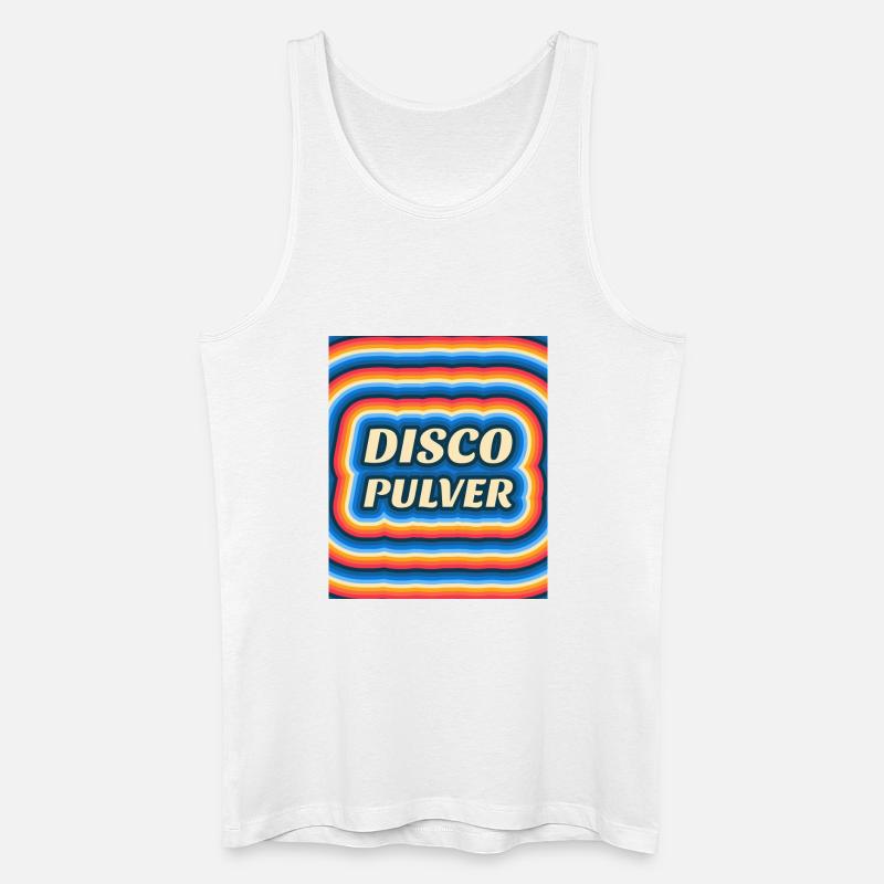 Disco Pulver Retro Logo - Männer Bio Tank Top - Weiß