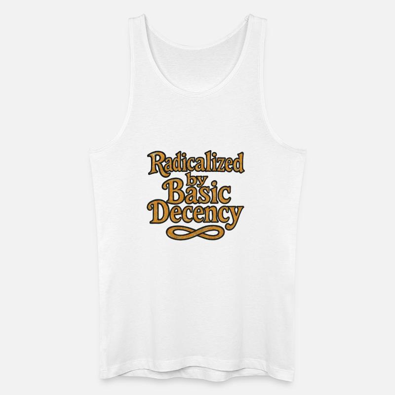 Radicalized by Basic Decency - Men’s Organic Tank Top - white