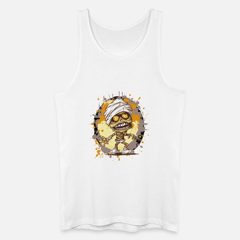 Mumie im Splatter-Look - Männer Bio Tank Top - Weiß
