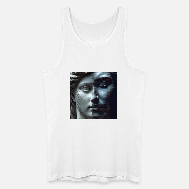Antike trifft Glitch - Männer Bio Tank Top - Weiß