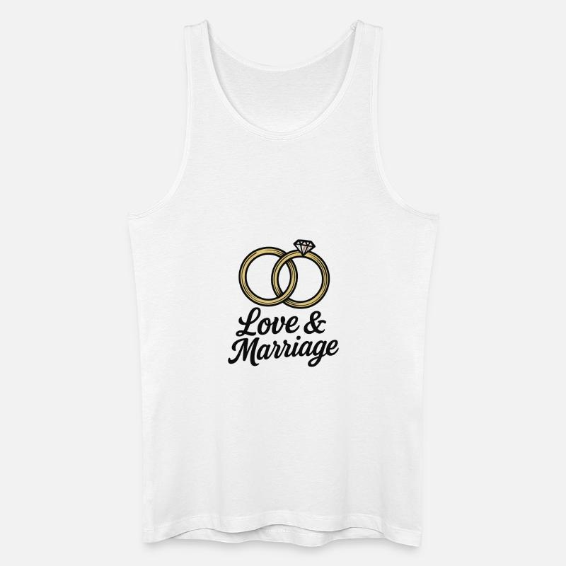 Liebe & Ehe Trauringe - Liebe & Ehe - Männer Bio Tank Top - Weiß