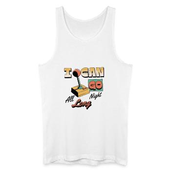 Retro Arcade Joystick I Can Go All Night Long - Männer Bio Tank Top - Weiß - Vorne