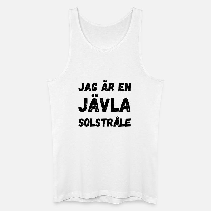 ICH BIN EIN VERDAMMTER SONNENSCHEIN - Männer Bio Tank Top - Weiß