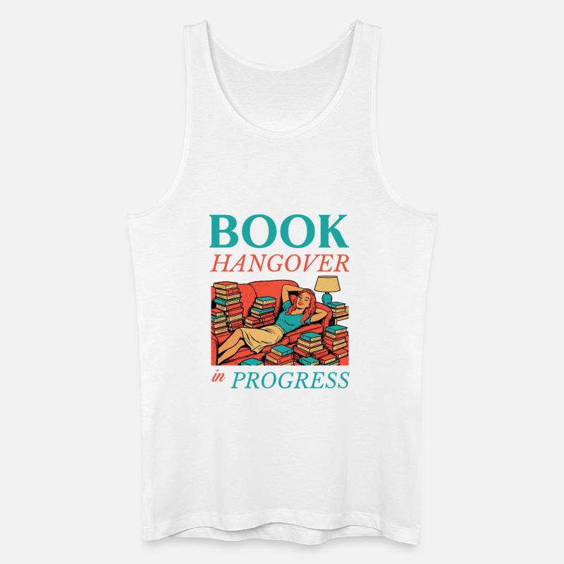 Buch Kater in Arbeit - Männer Bio Tank Top - Weiß