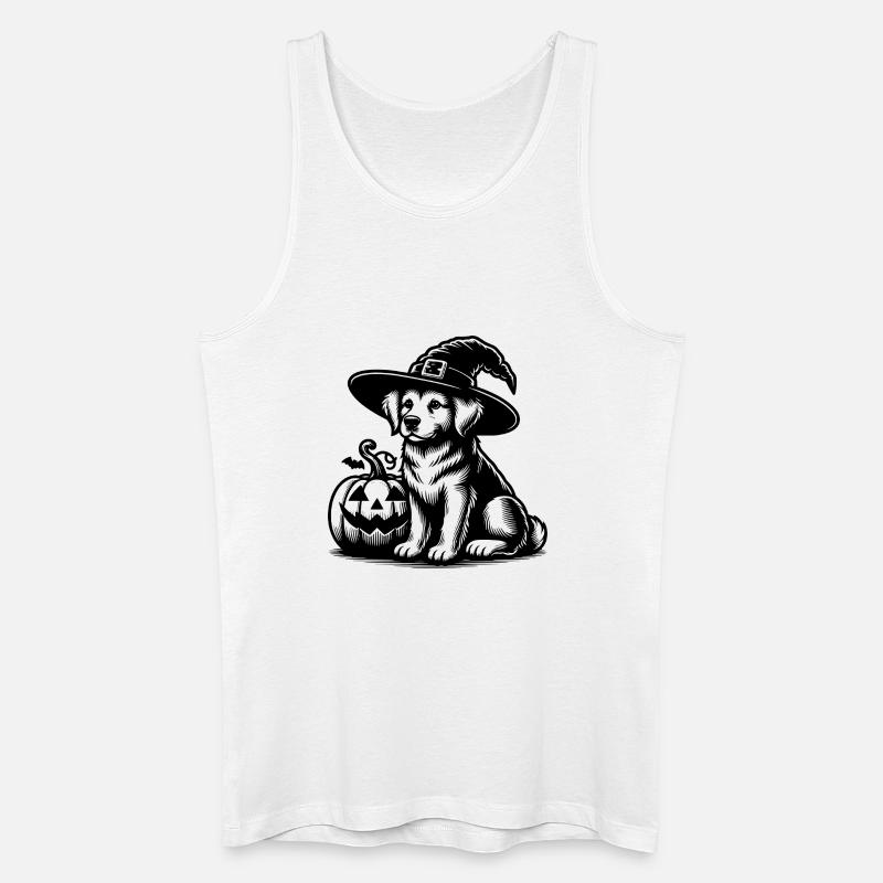 Hexenhund - Halloween - Männer Bio Tank Top - Weiß
