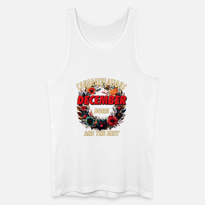CONGRATULATIONS DECEMBER - Männer Bio Tank Top - Weiß